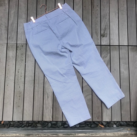 ANN TAYLOR FACTORY Blue Striped Dress Pants - Picture 3 of 8